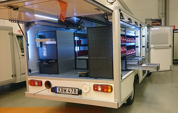 DeLaval utrustar sina servicefordon med inredning från Modul-System