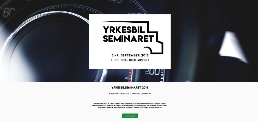 Yrkesbilseminar på Gardermoen 6-7 september